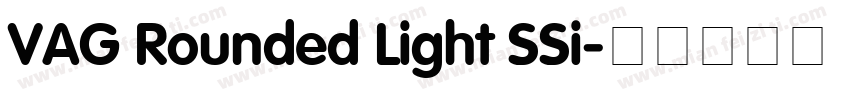 VAG Rounded Light SSi字体转换